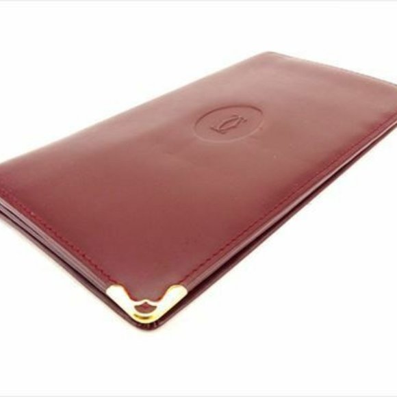 Cartier Wallet Purse Mastline Red Gold Woman unisex Authentic Used T7080 - Picture 8 of 8